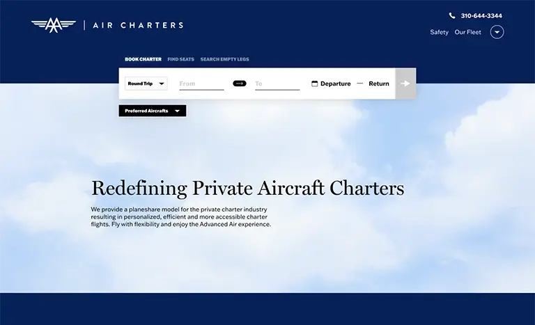 Homepage for Advanced Air