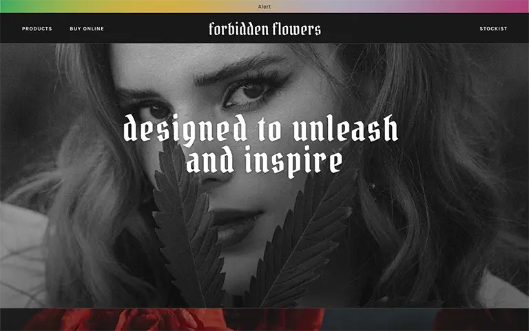 Homepage for Bella Thorne's Forbidden Flowers
