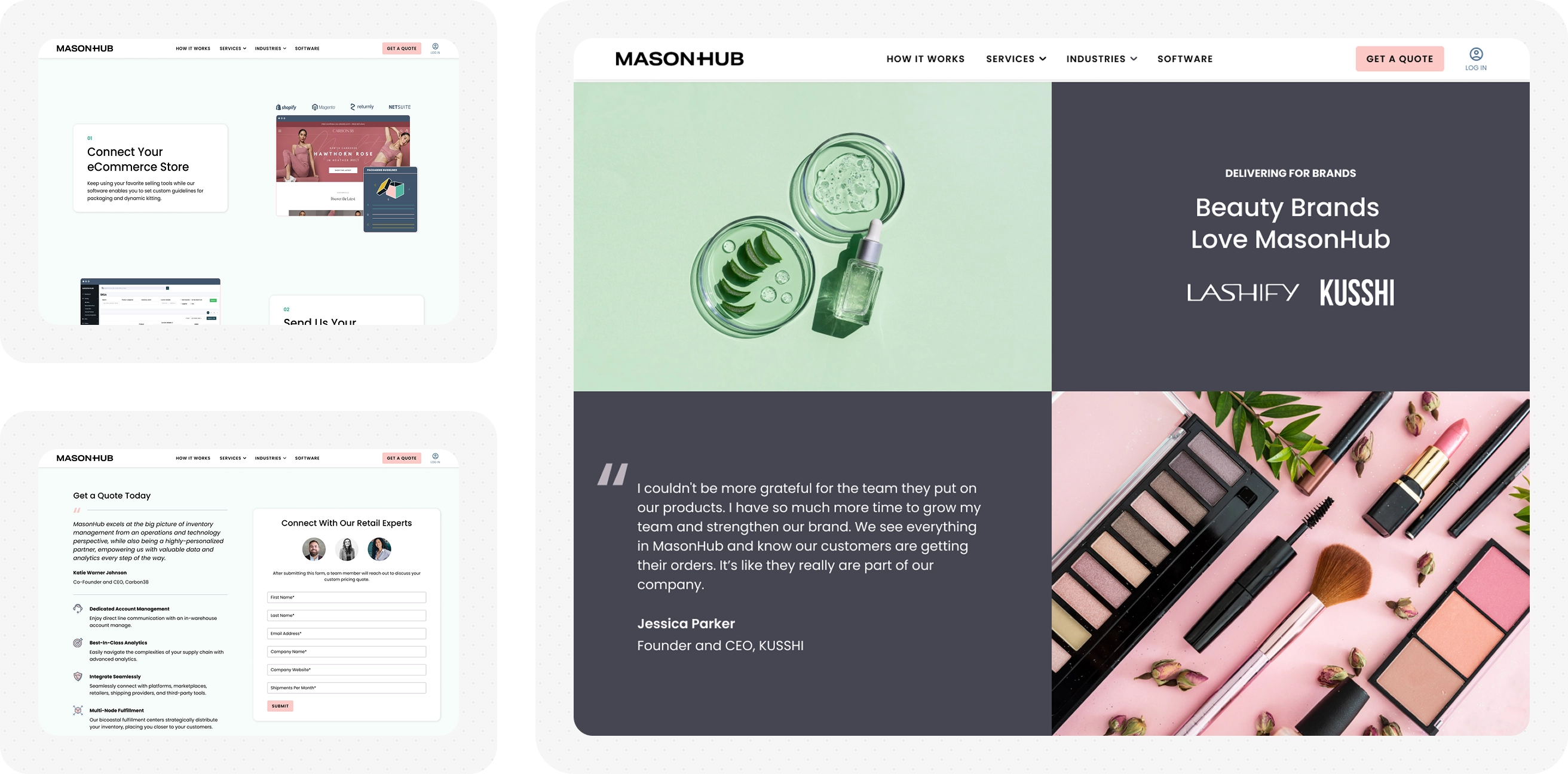 New MasonHub page designs