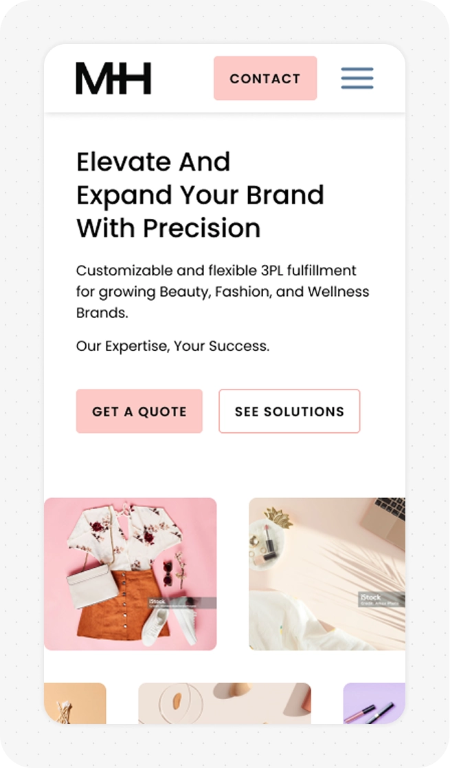 MasonHub homepage mockups