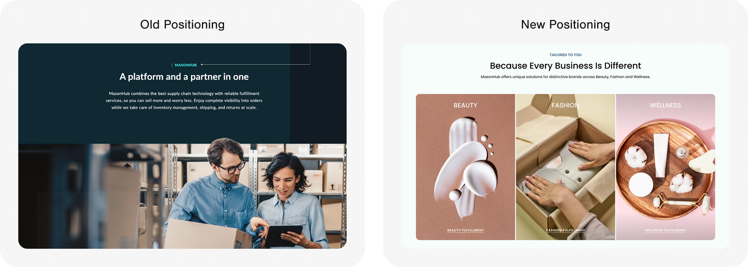 Comparing old and new MasonHub strategy